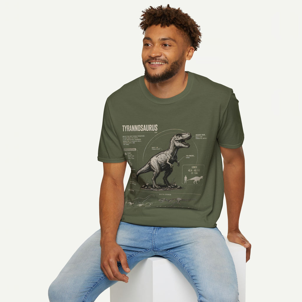 Tyrannosaurus Diagram Anatomy T-Shirt — Vintage Dino Graphic Tee