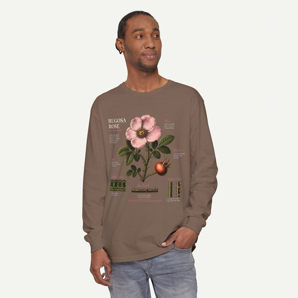 Botanical Rose Diagram Long Sleeve T-Shirt