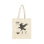 Crow Anatomy Canvas Tote Bag — Vintage Bird Illustration Cotton Tote