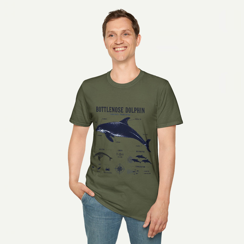 Bottlenose Dolphin Anatomy Tee – Illustrated Marine Life T-Shirt