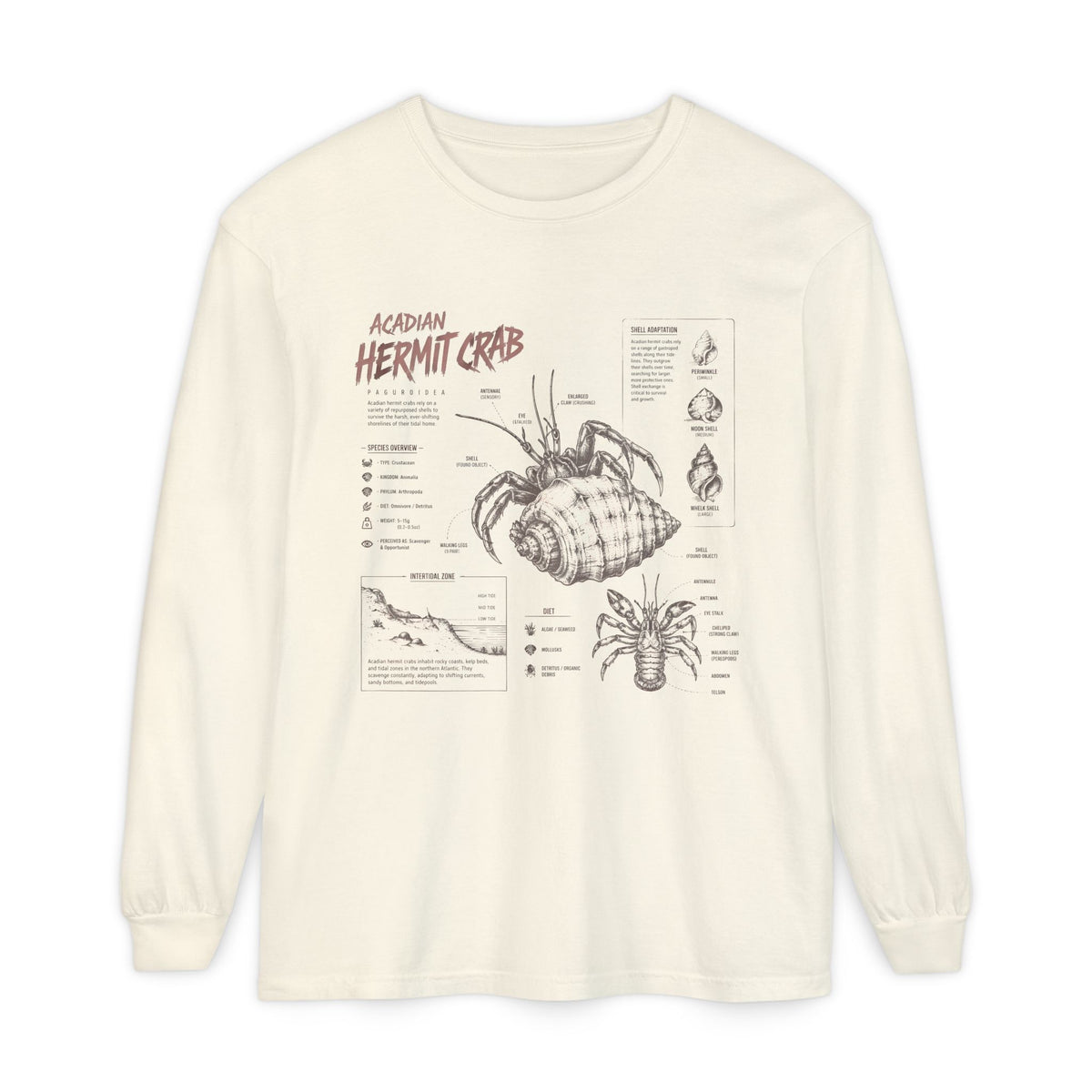 Hermit Crab Anatomy Long Sleeve Tee