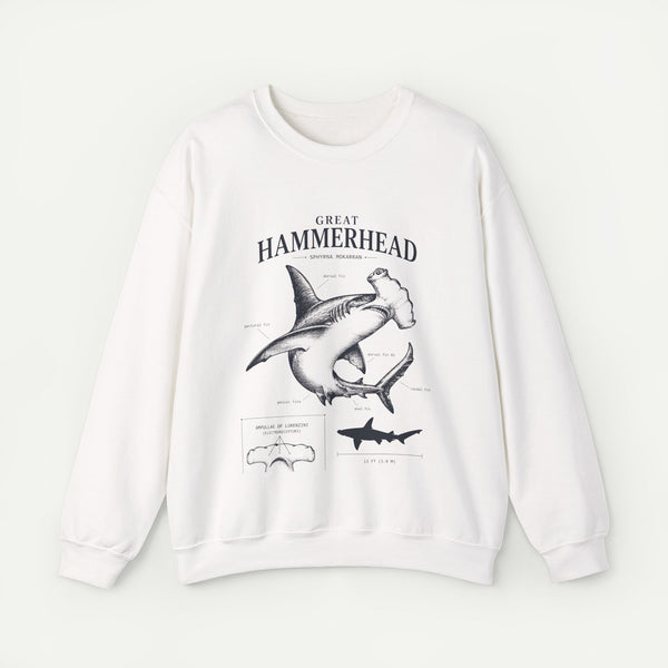 Hammerhead Shark Sweatshirt – Great Hammerhead Illustration