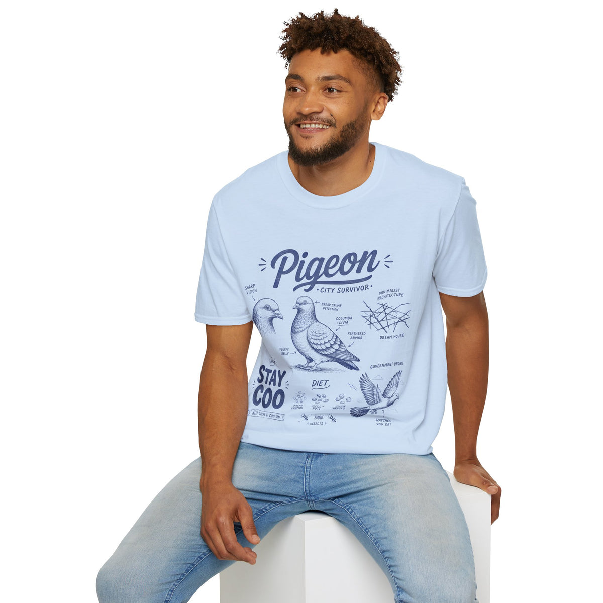 Pigeon Anatomy "City Survivor" T-Shirt — Vintage Bird Tee