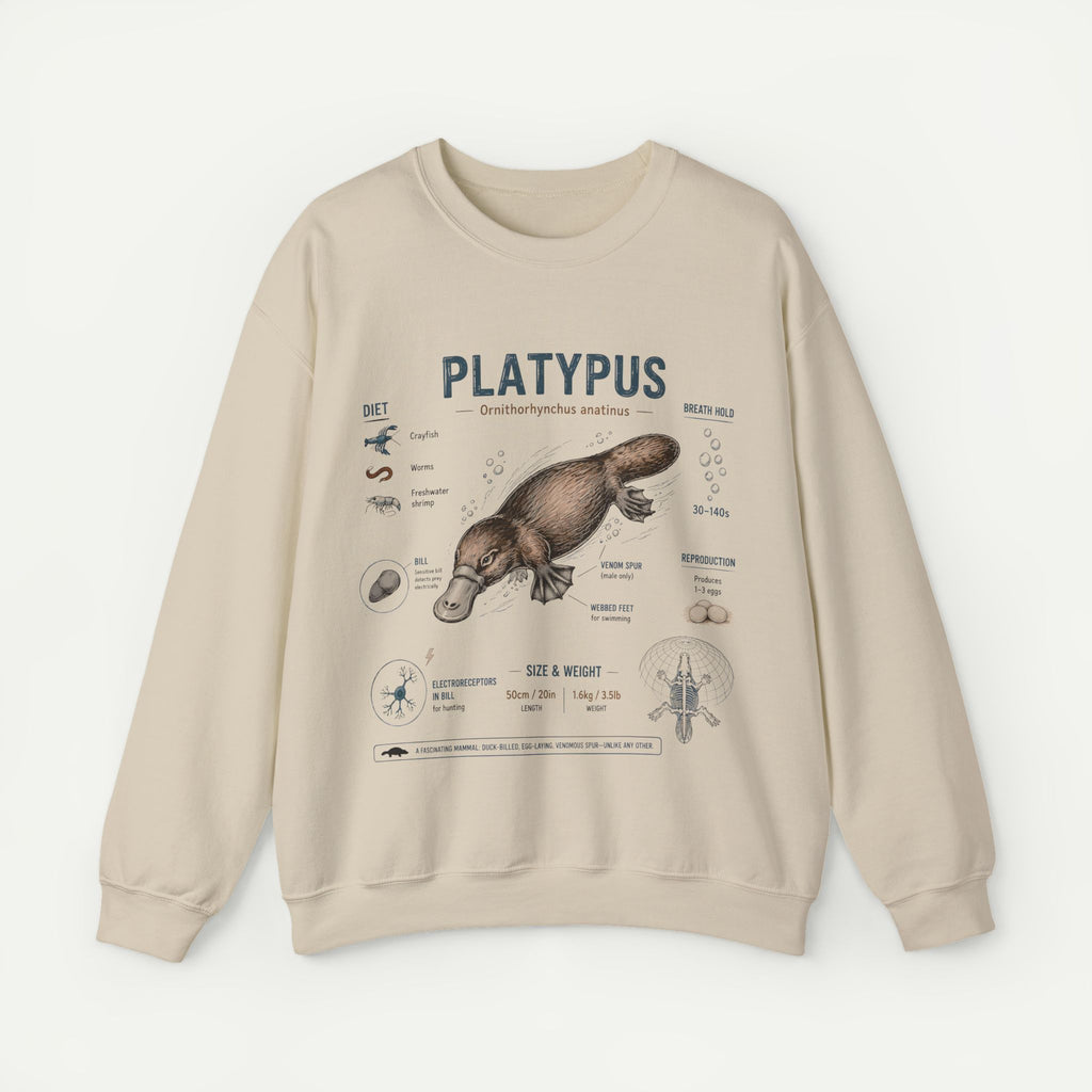 Platypus Anatomy Sweatshirt — Vintage Scientific Illustration