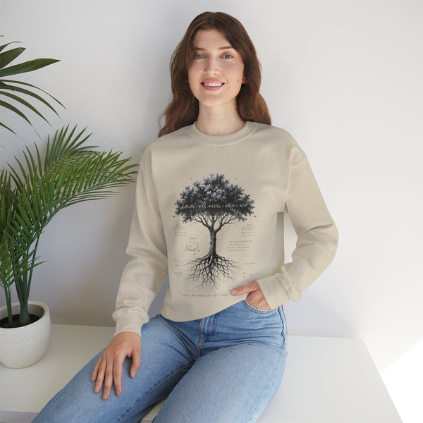 Tree of Life Crewneck Sweatshirt — Botanical Roots Illustration