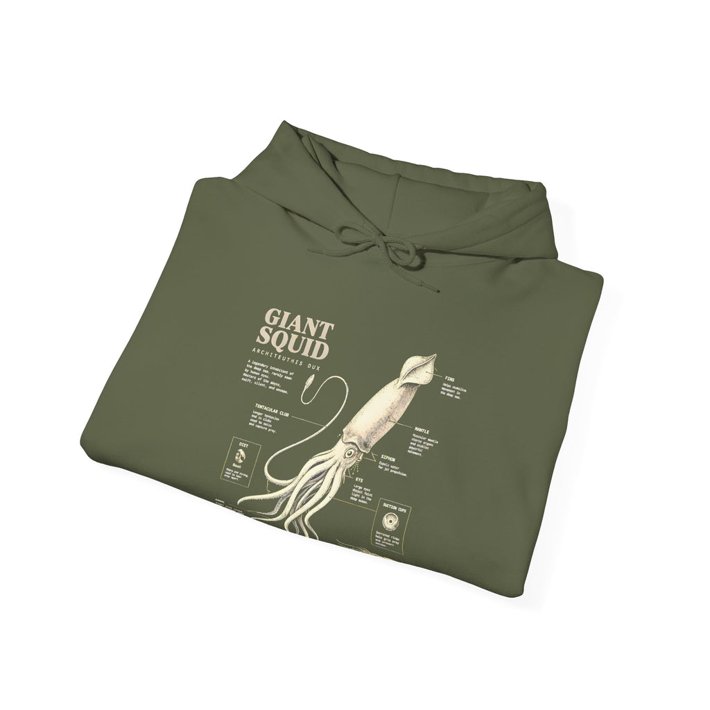 Giant Squid Hoodie – Minimal Nautical Illustration Sweatshirt