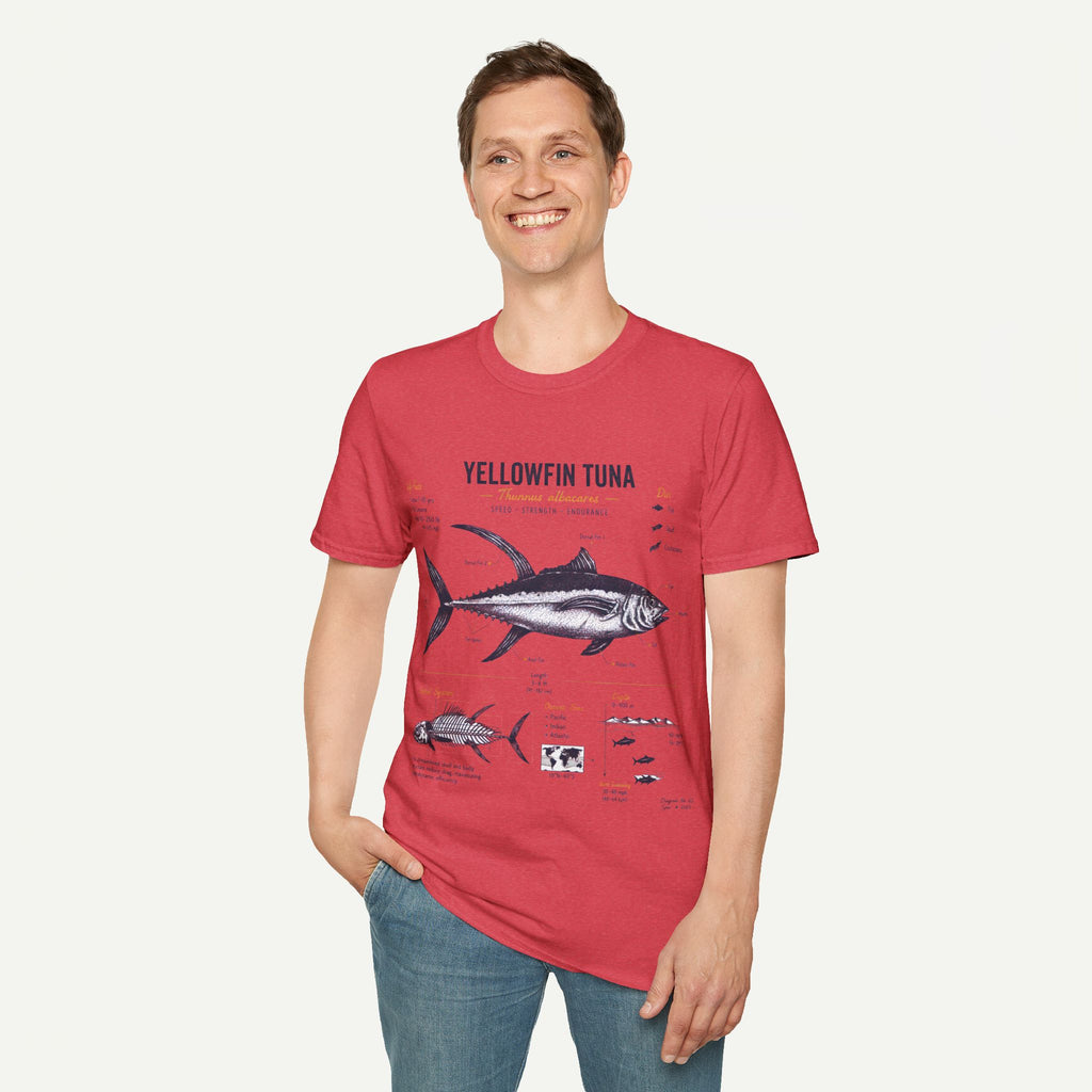 Yellowfin Tuna Anatomy T-Shirt — Vintage Fish ID Graphic Tee