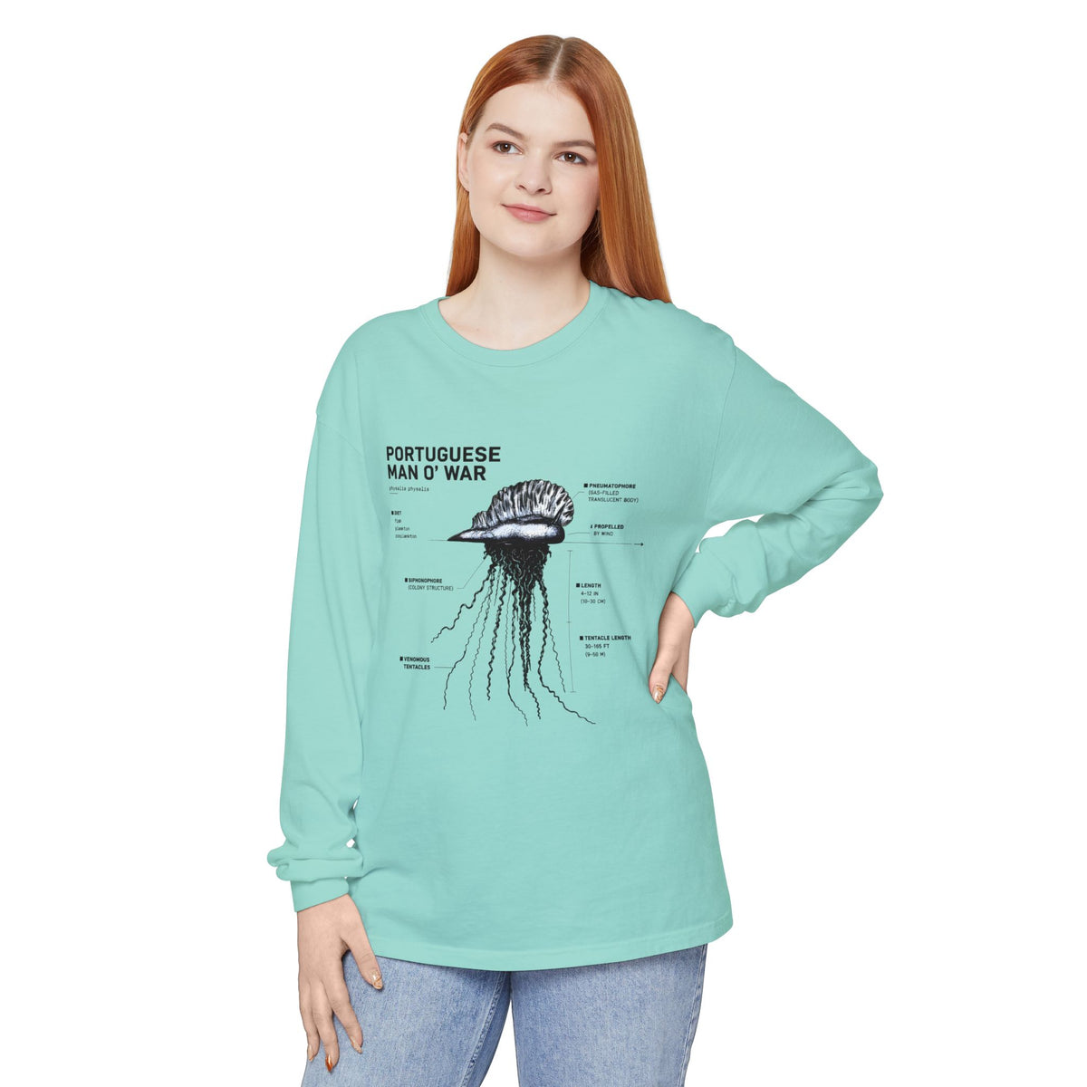 Portuguese Man O' War Anatomy Long Sleeve Tee