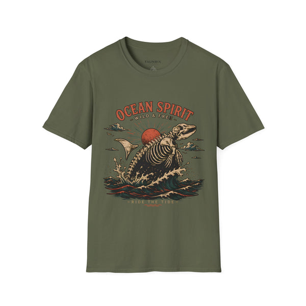 Ocean Spirit T-Shirt — Wild & Free Sea Turtle Graphic Tee