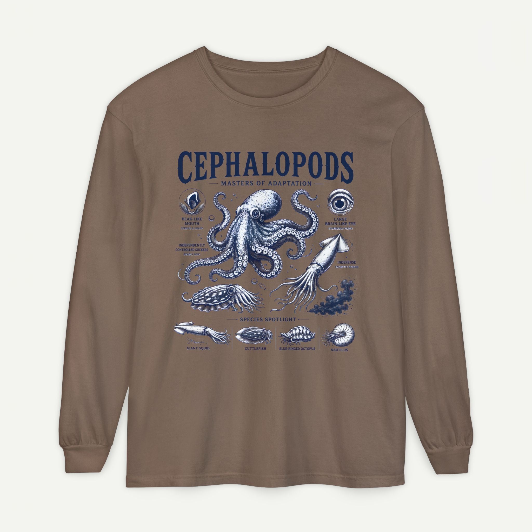 Cephalopods Illustration Long Sleeve Tee Secondary image