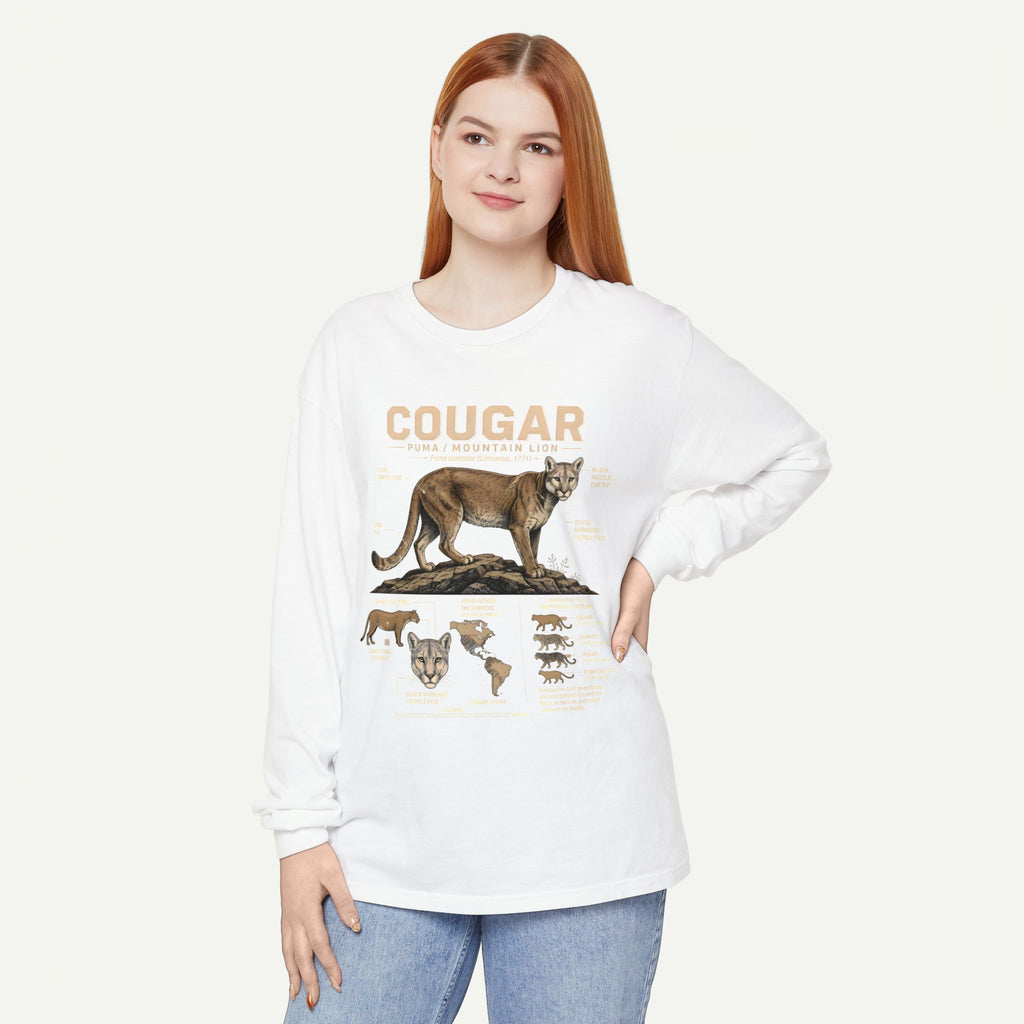 Cougar Wildlife Anatomy Long Sleeve Tee