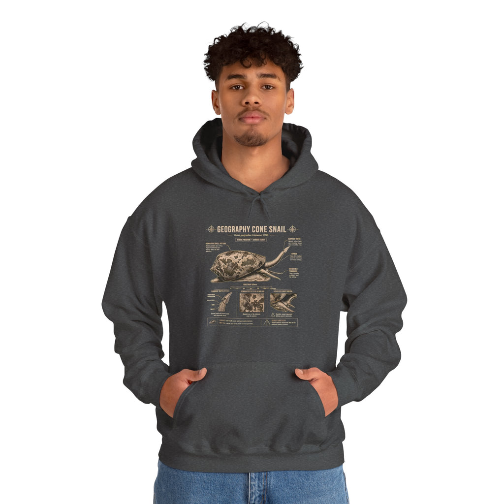 Turtle Anatomy Hoodie — Vintage Sea Turtle Illustration, "Be Different, Embrace Your Shell" Sweatshirt