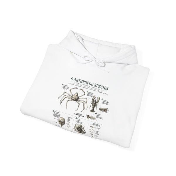 Arthropod Species Hoodie – Vintage Scientific Diagram Sweatshirt