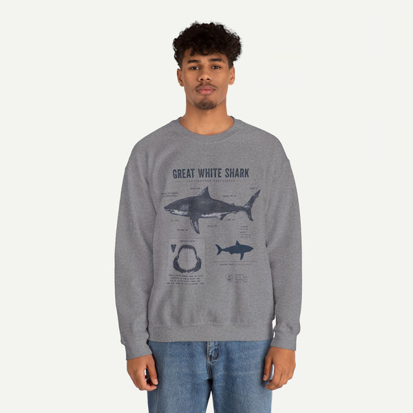 Great White Shark Anatomy Sweatshirt