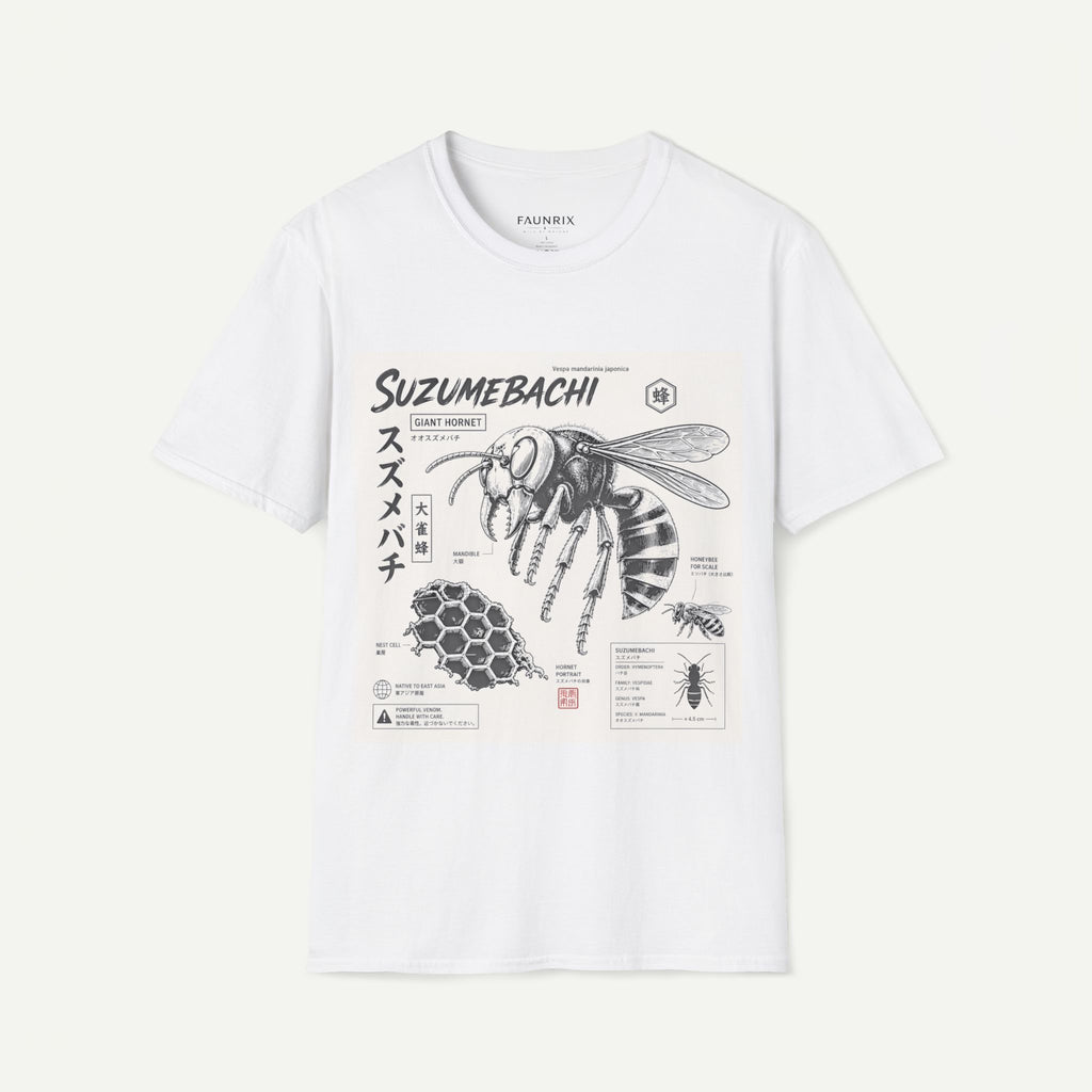 Suzumebachi Giant Hornet Anatomy T-Shirt — Japanese Illustration Graphic Tee