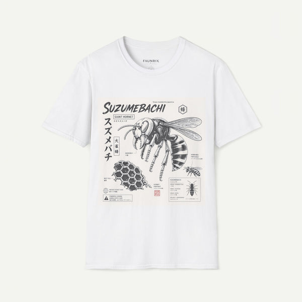 Suzumebachi Giant Hornet Anatomy T-Shirt — Japanese Illustration Graphic Tee