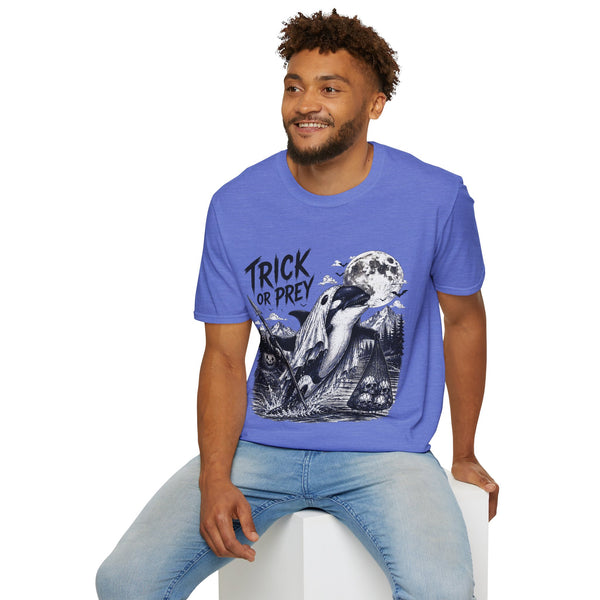T-Shirt — Trick or Prey Halloween Orca Tee