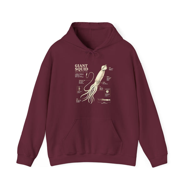 Giant Squid Hoodie – Minimal Nautical Illustration Sweatshirt