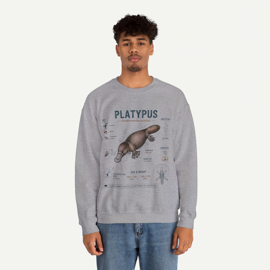 Platypus Anatomy Sweatshirt — Vintage Scientific Illustration
