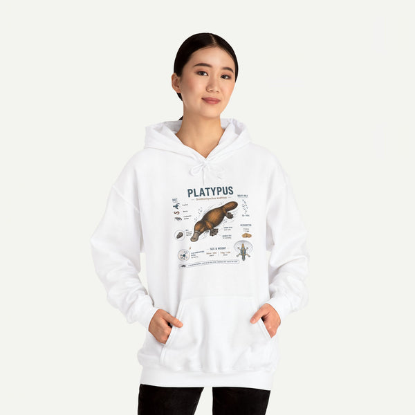 Platypus Anatomy Hoodie — Scientific Illustration Pullover for Nature Lovers
