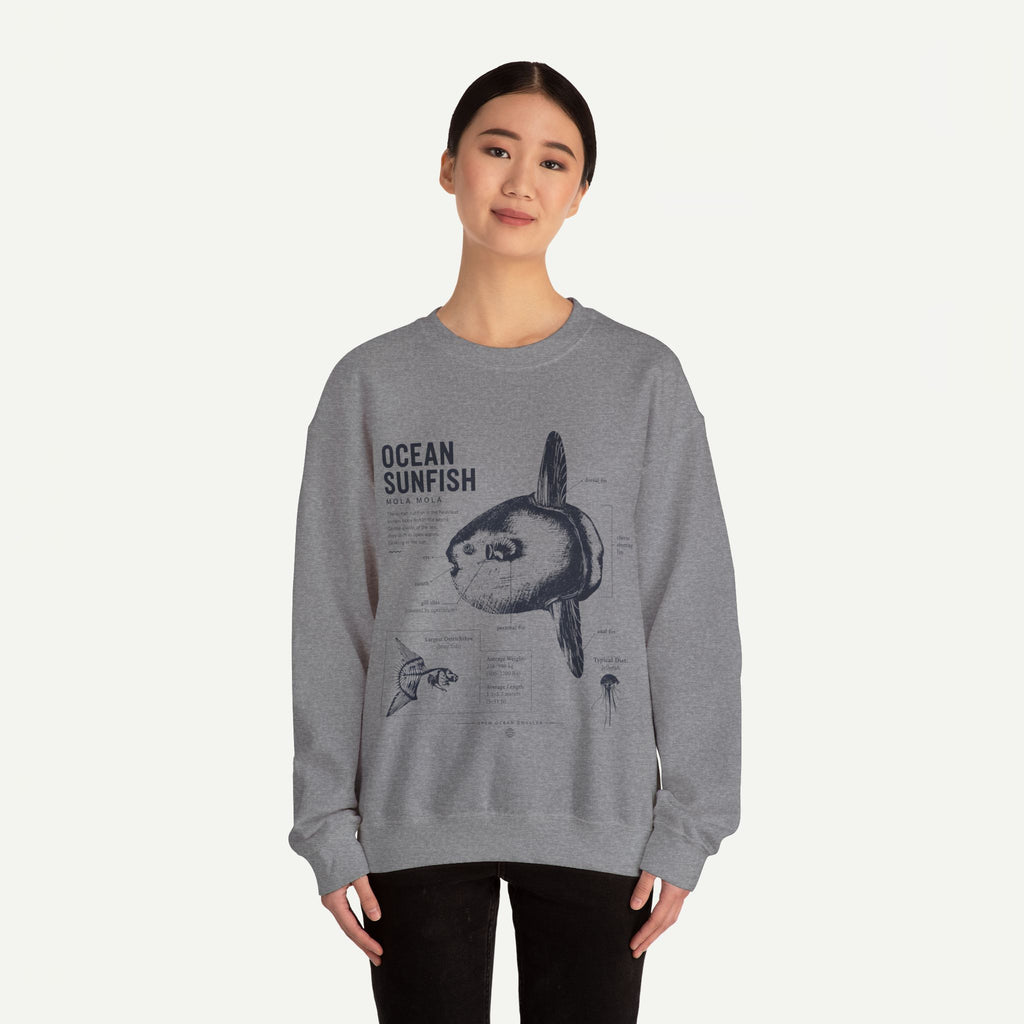 Ocean Sunfish Sweatshirt — Vintage Marine Illustration Pullover