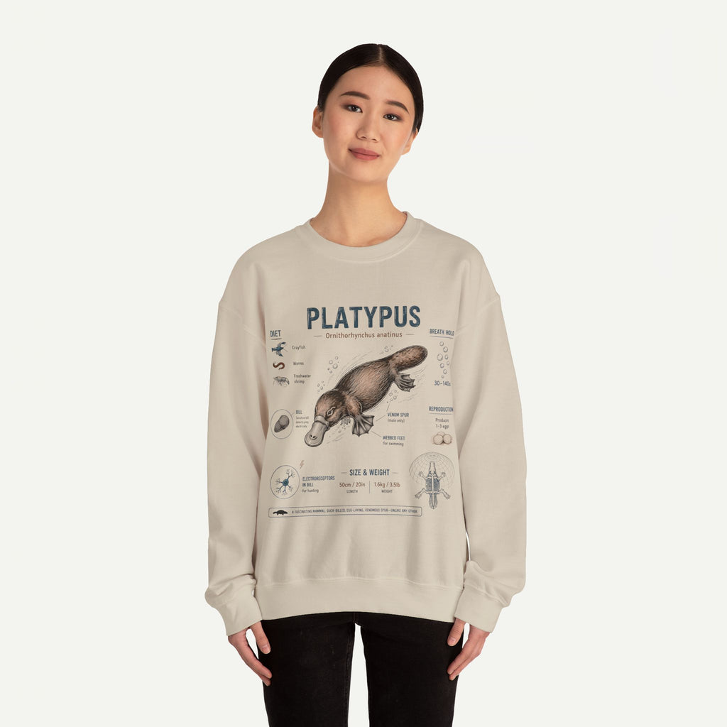 Platypus Anatomy Sweatshirt — Vintage Scientific Illustration