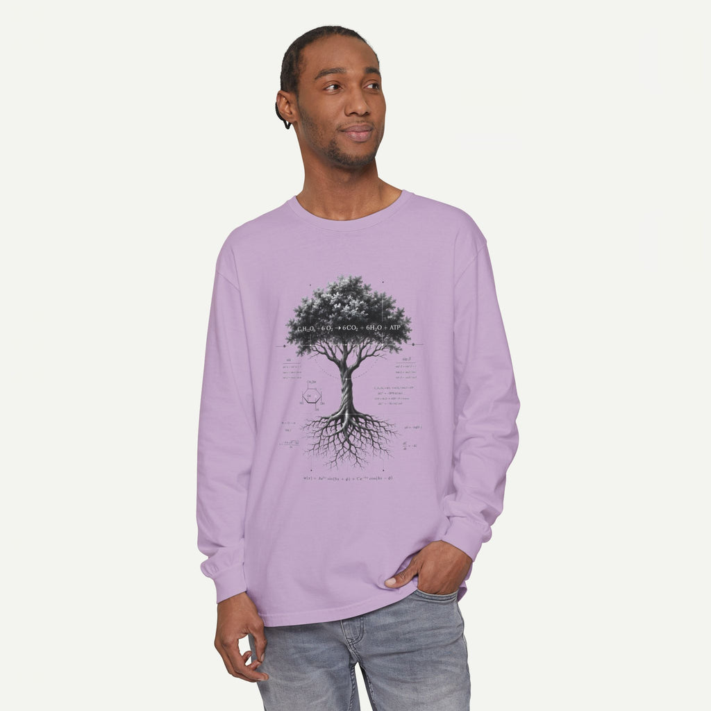 Long Sleeve T-Shirt — Botanical Tree of Life Illustration