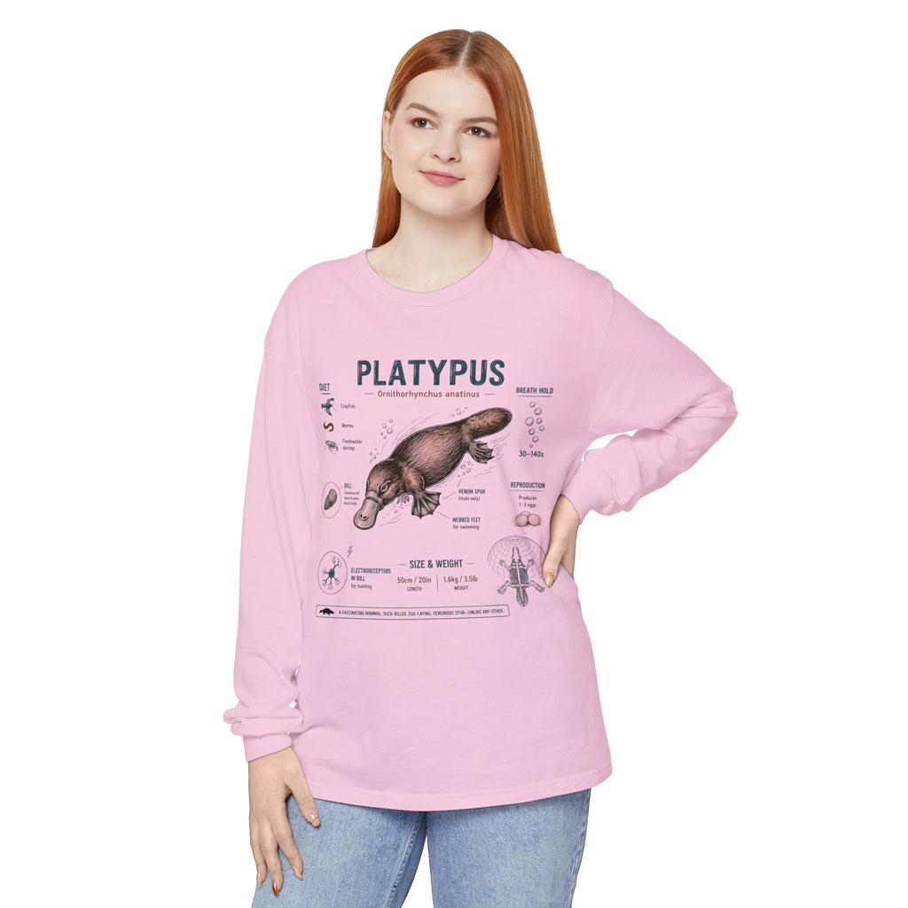 Platypus Anatomy Long Sleeve Tee — Illustrated Scientific Graphic
