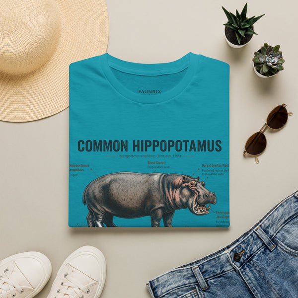 Common Hippopotamus Anatomy T-Shirt — Vintage Natural History Hippo Tee