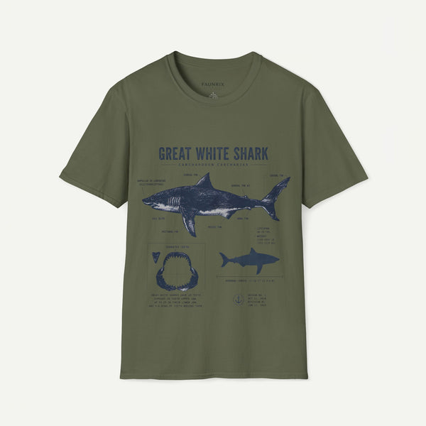 Great White Shark Anatomy T-shirt