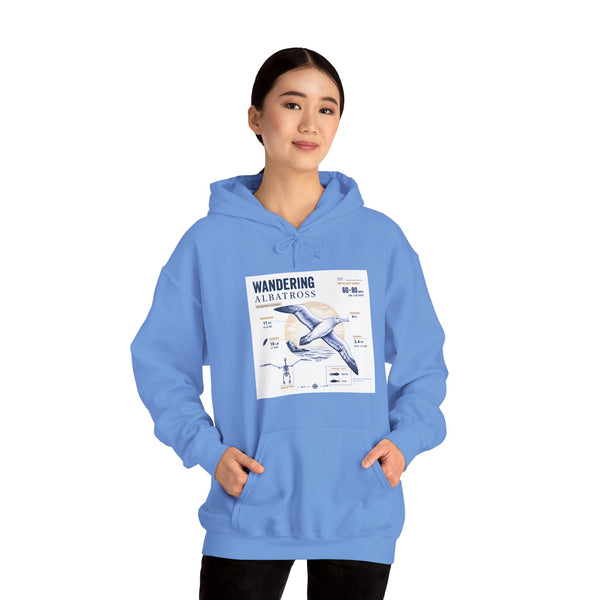 Wandering Albatross Hoodie — Illustrated Sea Bird Anatomy Pullover
