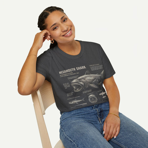 Megamouth Shark Anatomy T-Shirt — Marine Biology Graphic Tee
