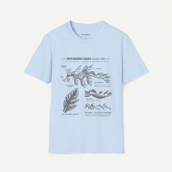 Sea Dragon Anatomy T-Shirt — Phycodurus Eques Botanical Illustration Tee