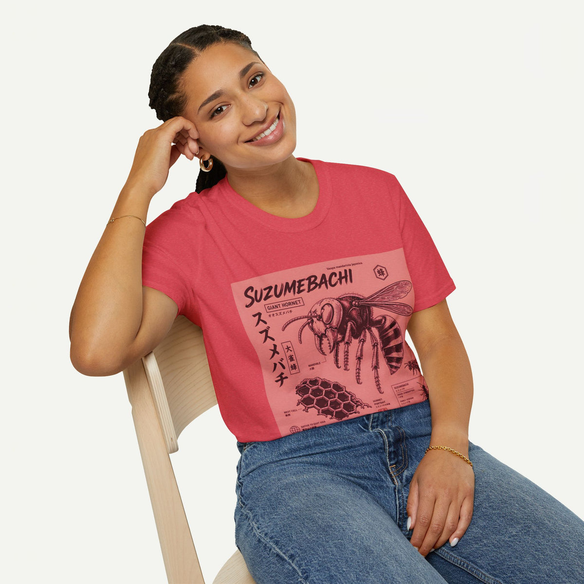 Suzumebachi Giant Hornet Anatomy T-Shirt — Japanese Illustration Graphic Tee