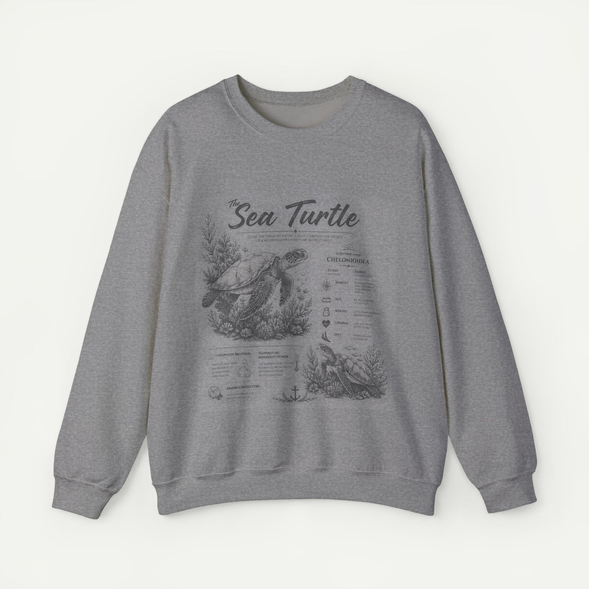 Sea Turtle Anatomy Crewneck Sweatshirt