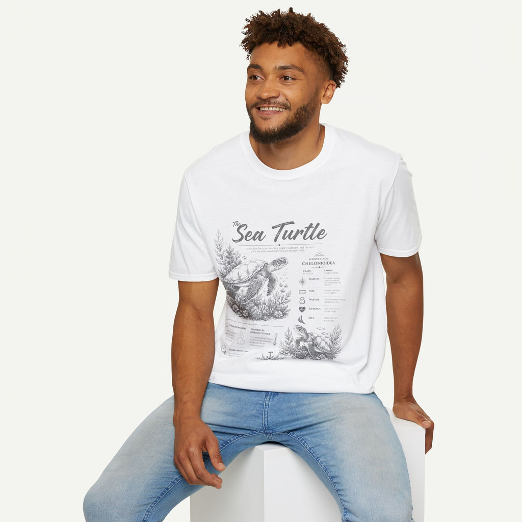 Sea Turtle Anatomy T-Shirt — Vintage Marine Illustration Tee