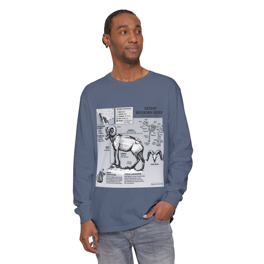 Desert Bighorn Sheep Diagram Long Sleeve T-Shirt