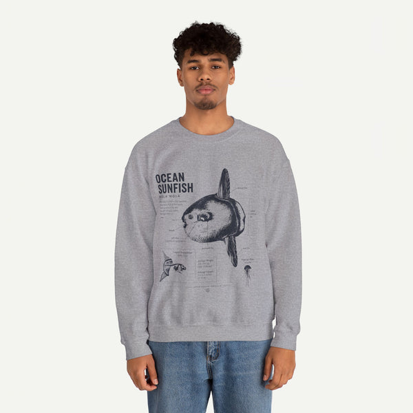 Ocean Sunfish Sweatshirt — Vintage Marine Illustration Pullover