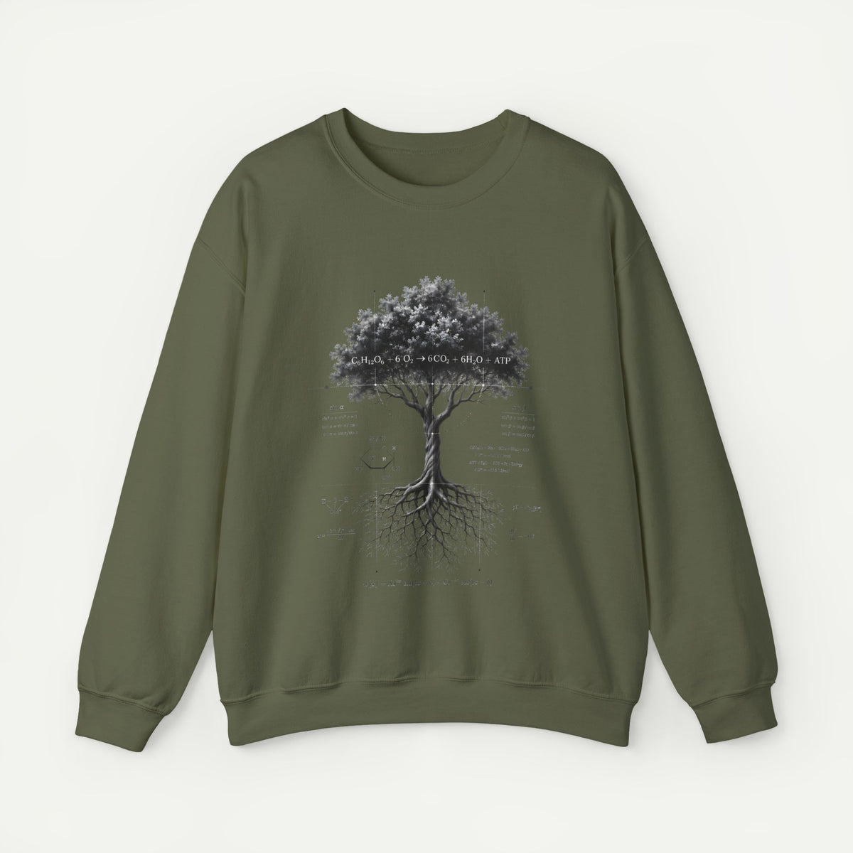 Tree of Life Crewneck Sweatshirt — Botanical Roots Illustration