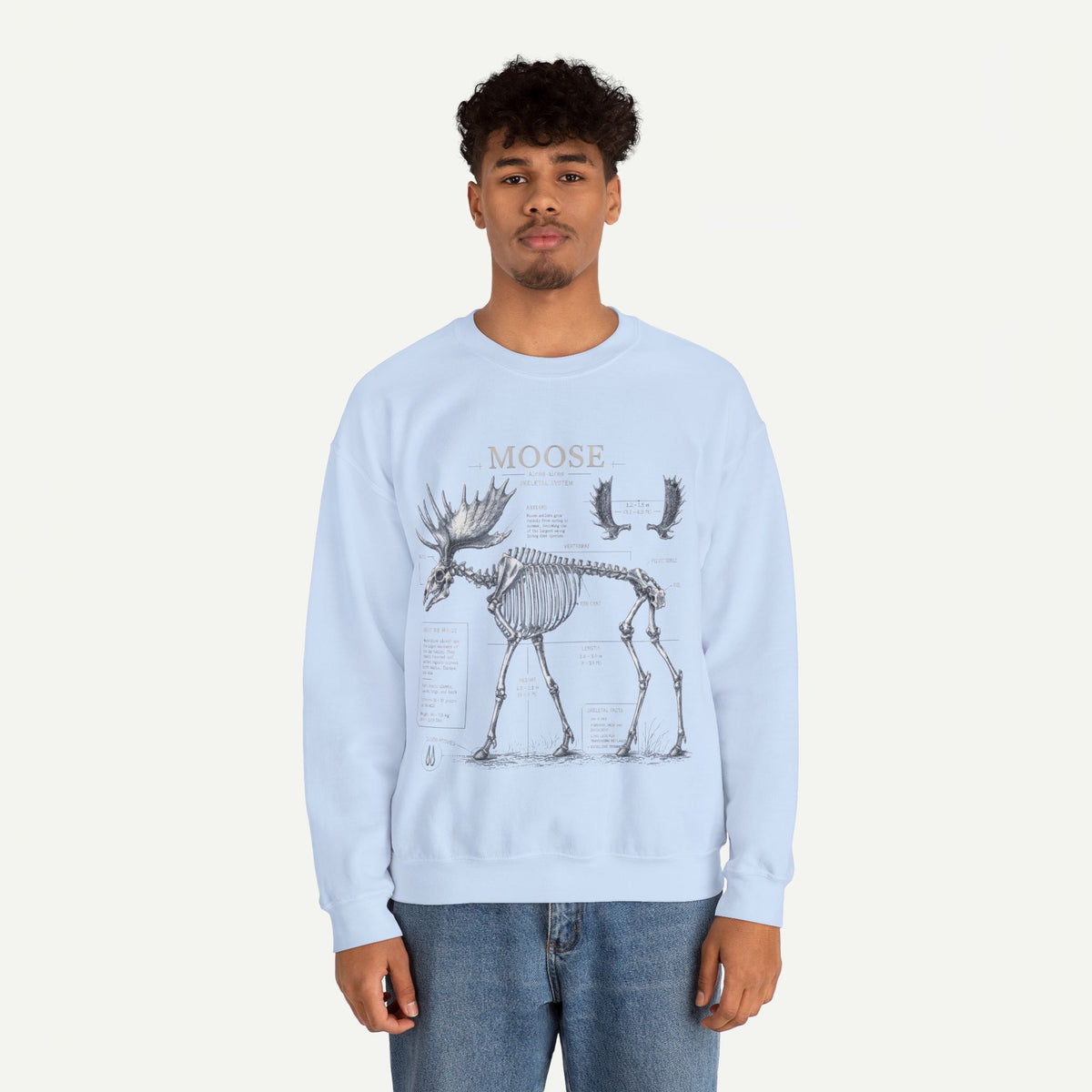 Moose Skeleton Anatomy Sweatshirt