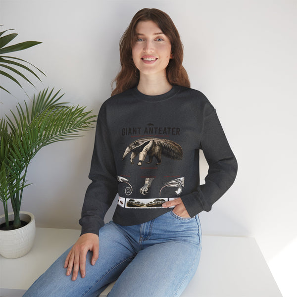 Giant Anteater Anatomy Crewneck Sweatshirt – Vintage Wildlife Anatomy Illustration