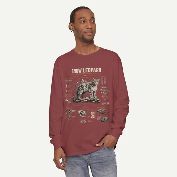 Snow Leopard Anatomy Long Sleeve Tee