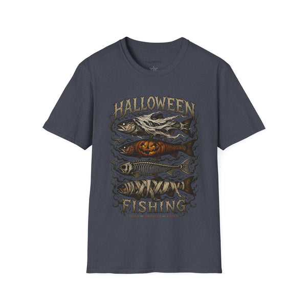 Halloween Fishing T-Shirt — Spooky Pumpkin Fish Graphic Tee
