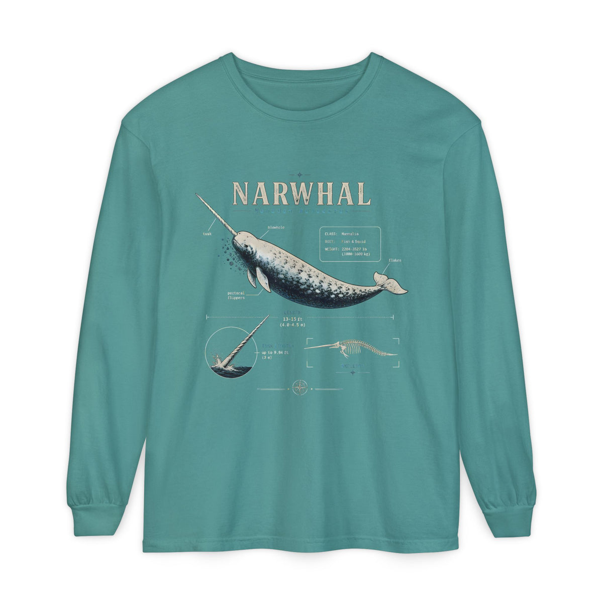 Narwhal Anatomy Long Sleeve Tee