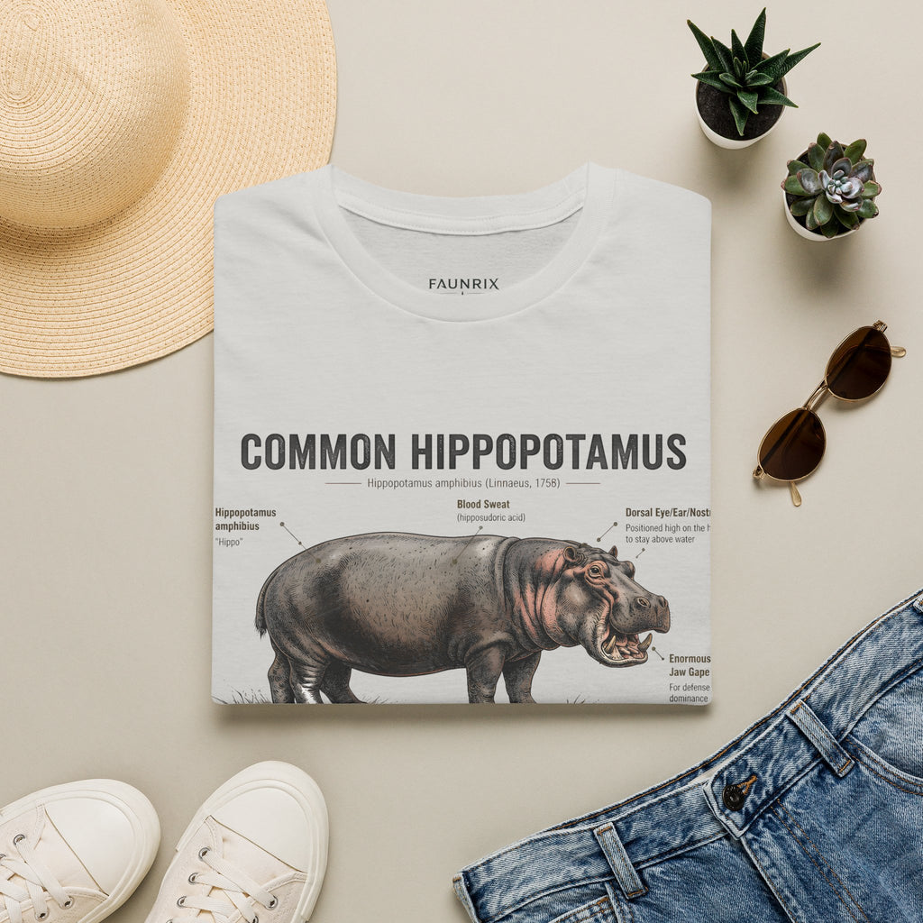 Common Hippopotamus Anatomy T-Shirt — Vintage Natural History Hippo Tee