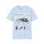 Vintage Botanical Beetle Anatomy T-Shirt — Eupholus Magnificus Illustration
