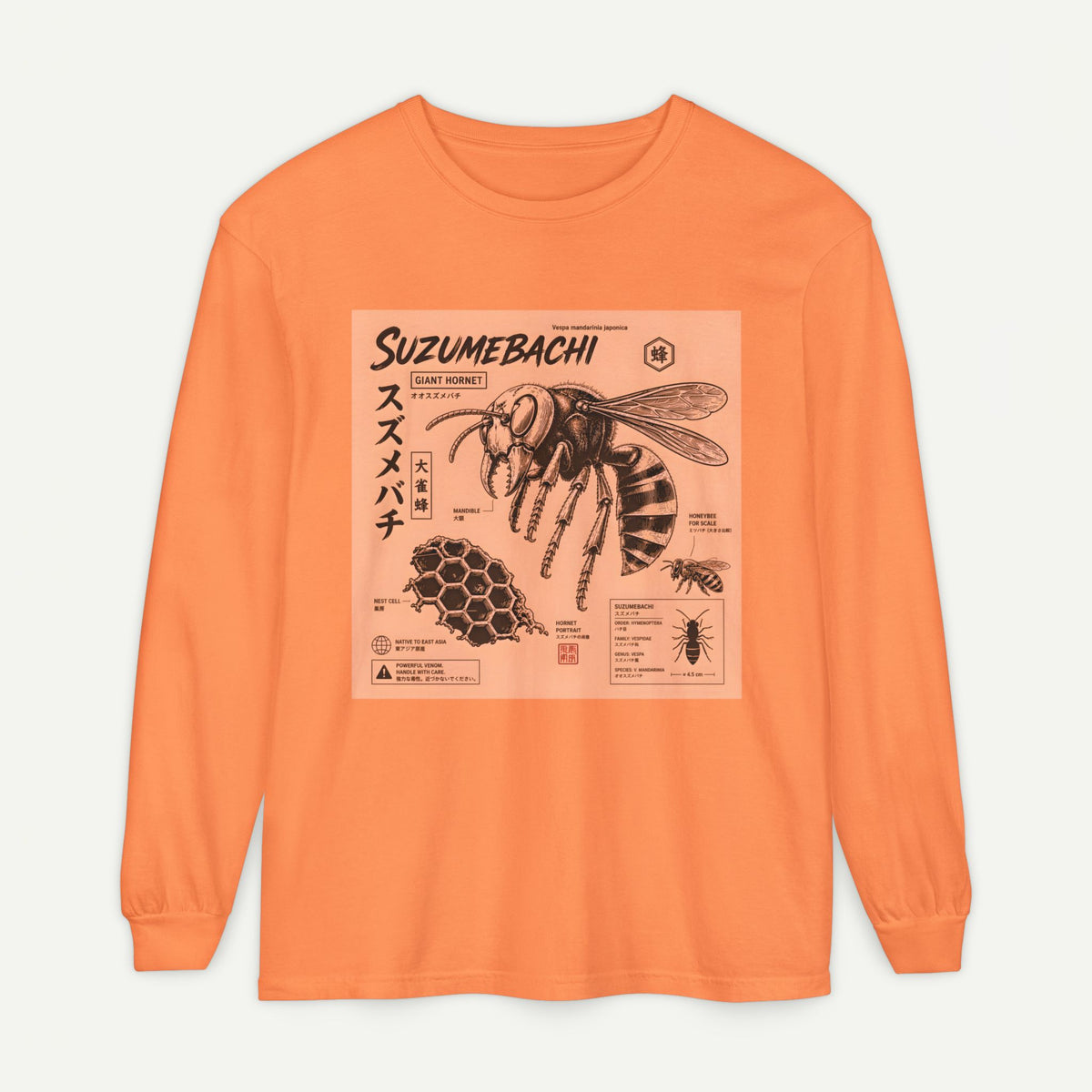 Suzumebachi Hornet Anatomy Long Sleeve Tee Main image