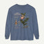 Lady's Slipper Botanical Long Sleeve Tee — Vintage Orchid Illustration