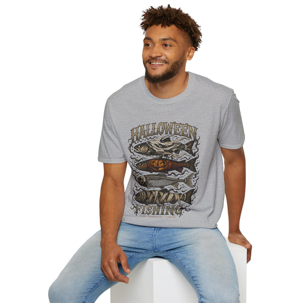 Halloween Fishing T-Shirt — Spooky Pumpkin Fish Graphic Tee