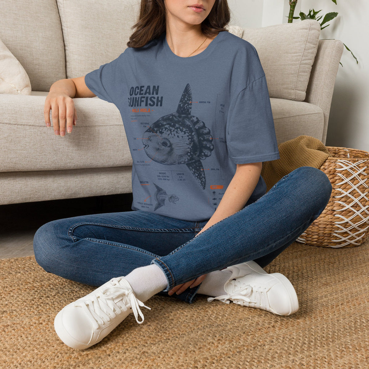 Ocean Sunfish Illustration T-Shirt — Mola Mola Science Graphic Tee